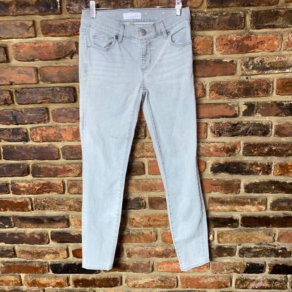 Ann Taylor LOFT Gray Wash Denim Modern Skinny Jeans Women's Size 24/00